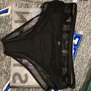 Fishnet, black bikini bottom